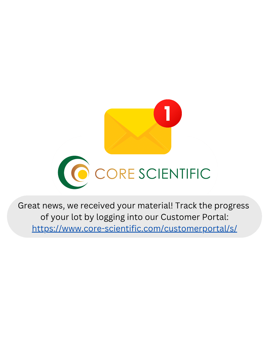 Text message notification